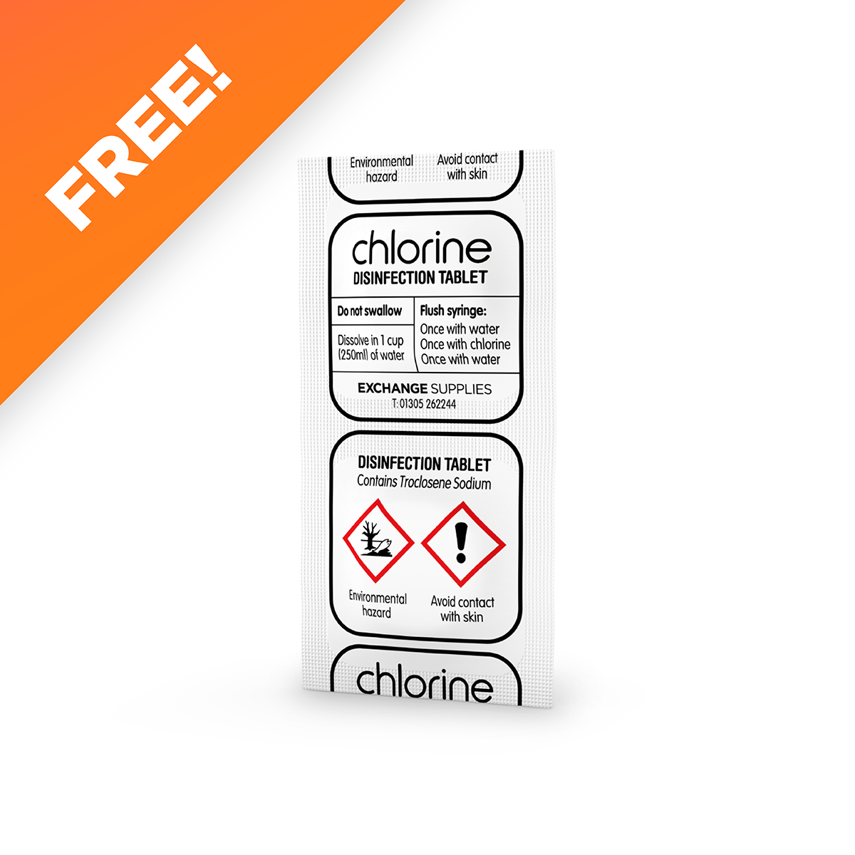 FREE Chlorine syringe disinfectant tablets