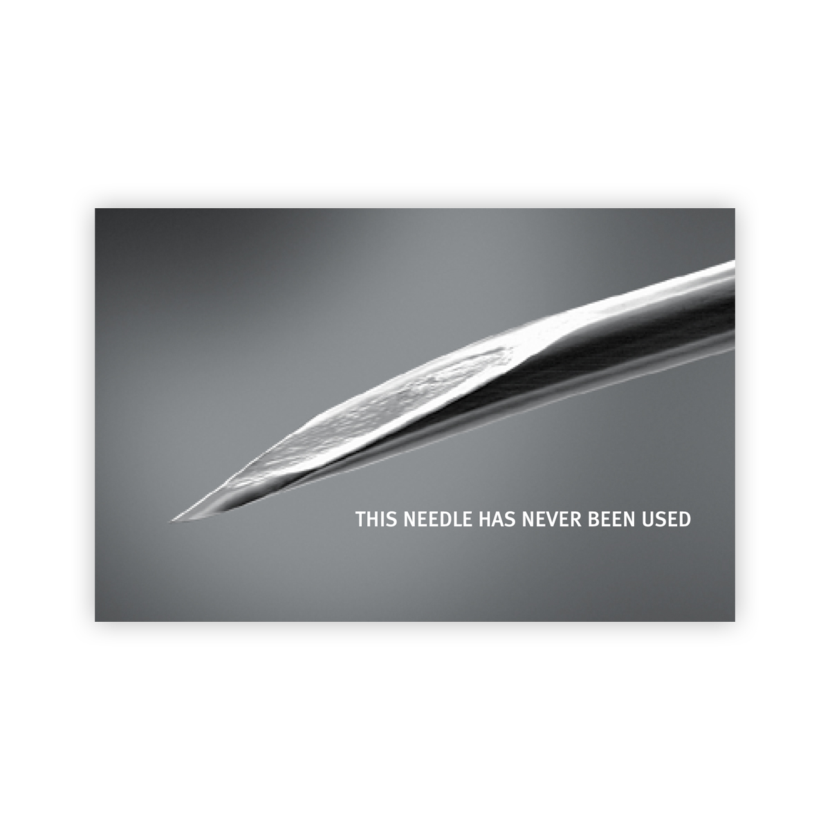 sharp needle - blunt needle card