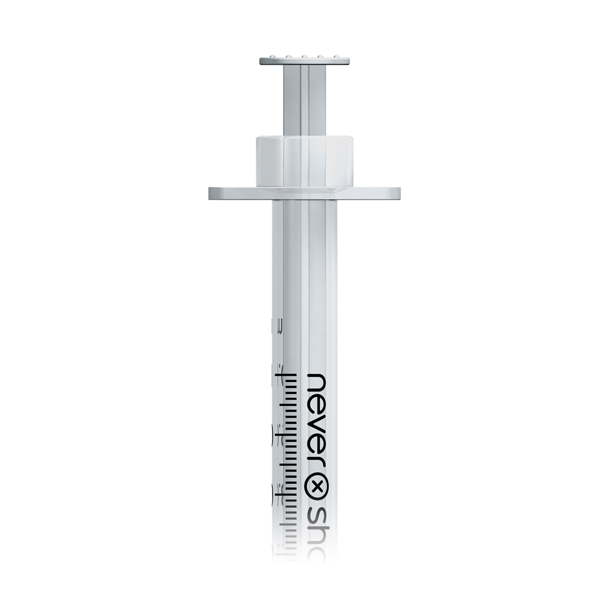 Nevershare 1ml 30G fixed needle syringe: white (discontinued, see below)