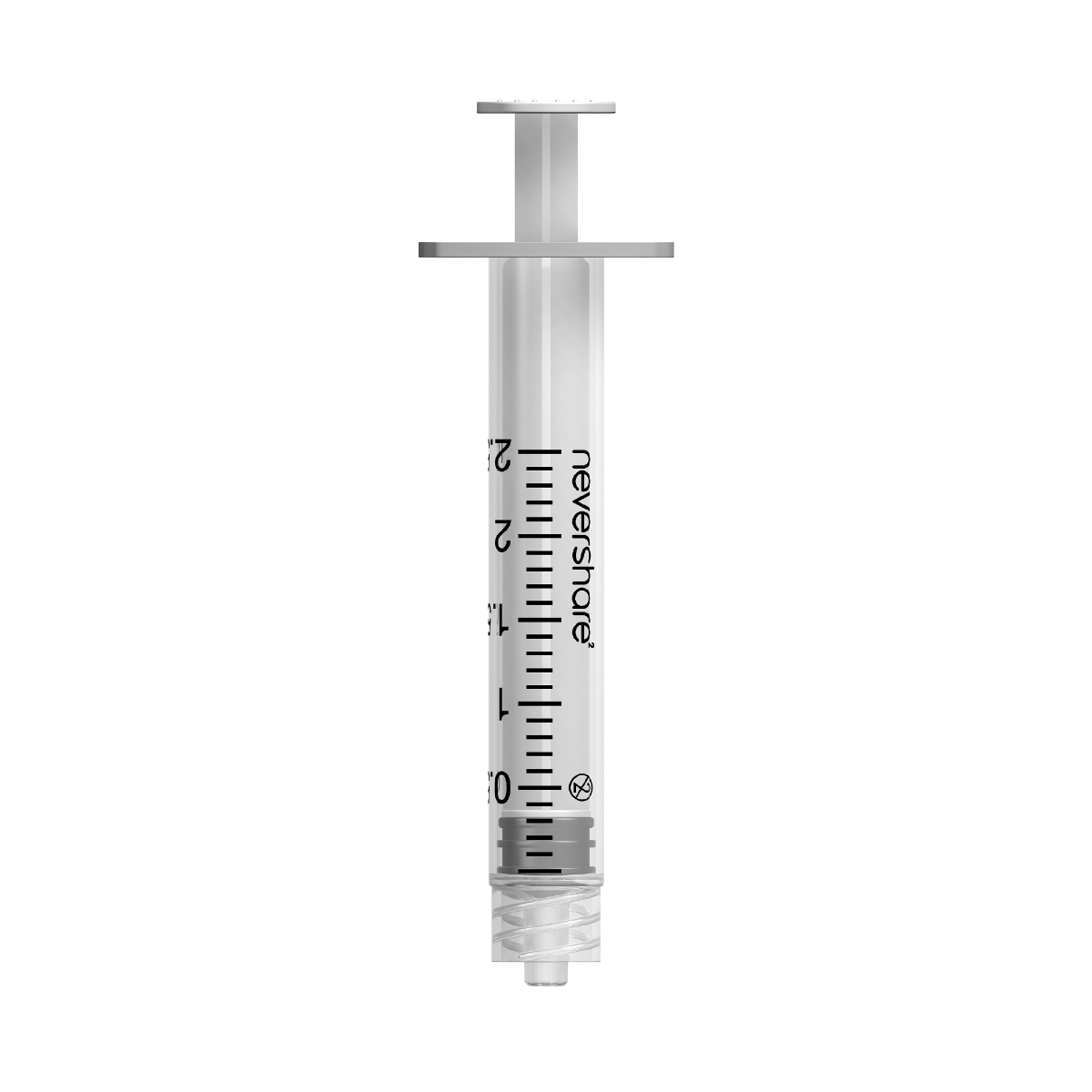 2ml Nevershare syringe: white