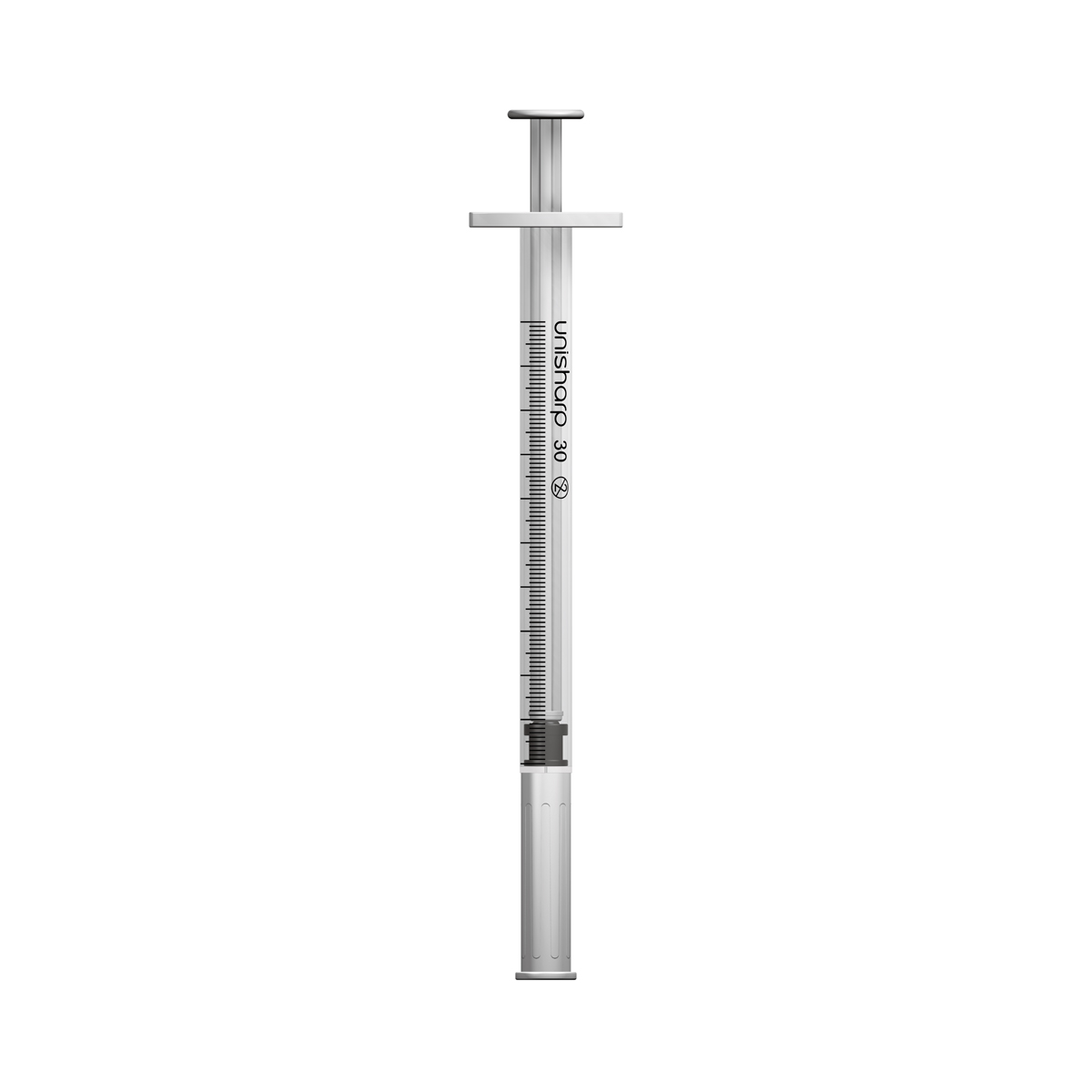 Unisharp 1ml 30G fixed needle syringe: white