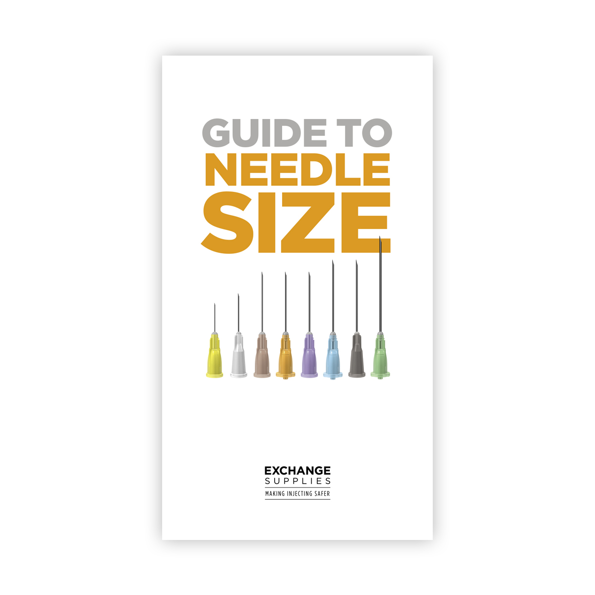 Guide to needle size and dead space (leaflet)