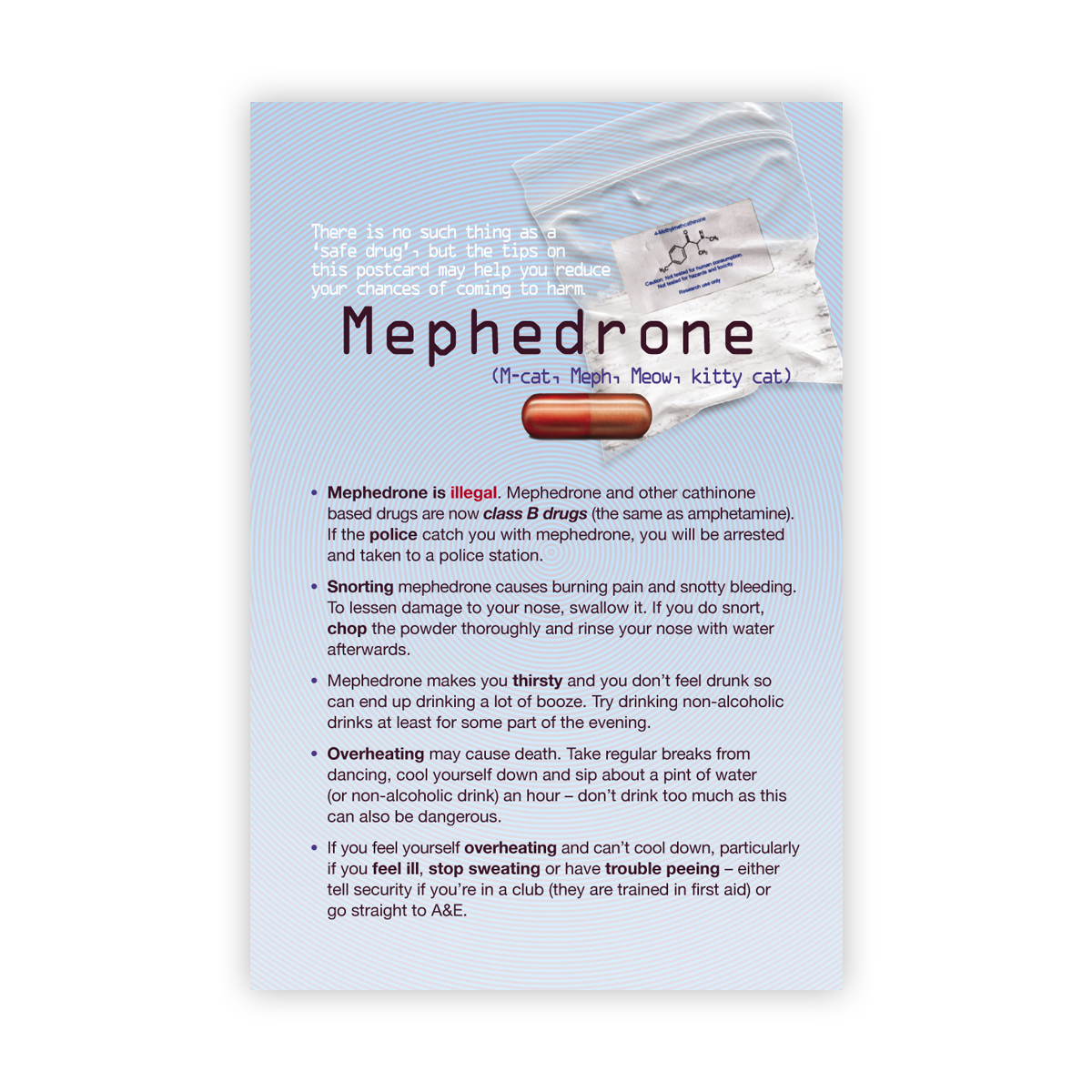 Mephedrone postcard