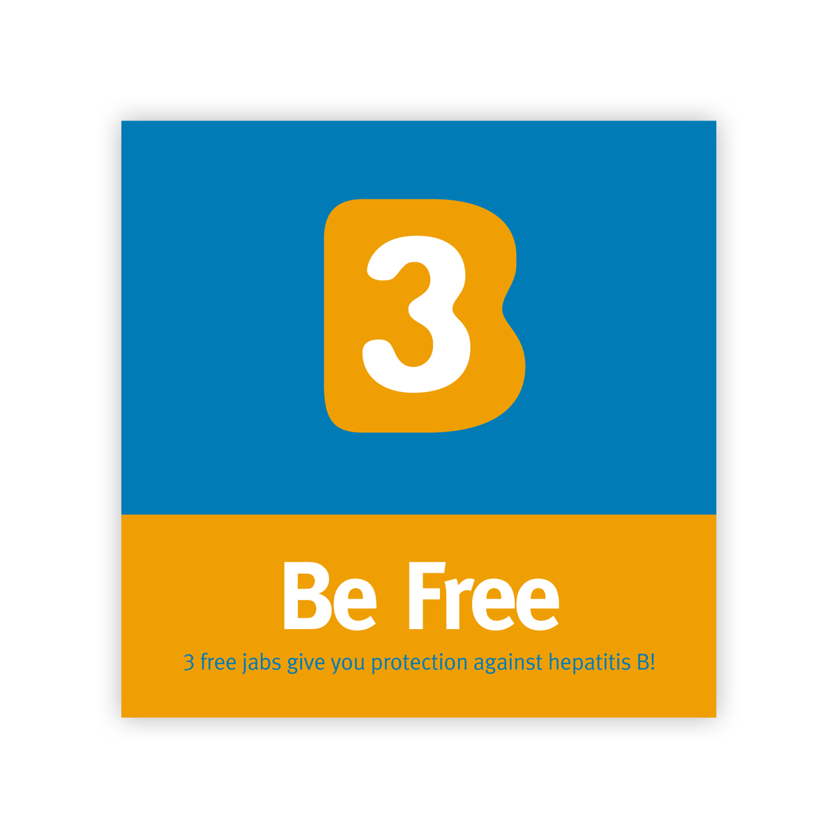 'B3 Be Free' campaign: Hep B vaccination leaflet