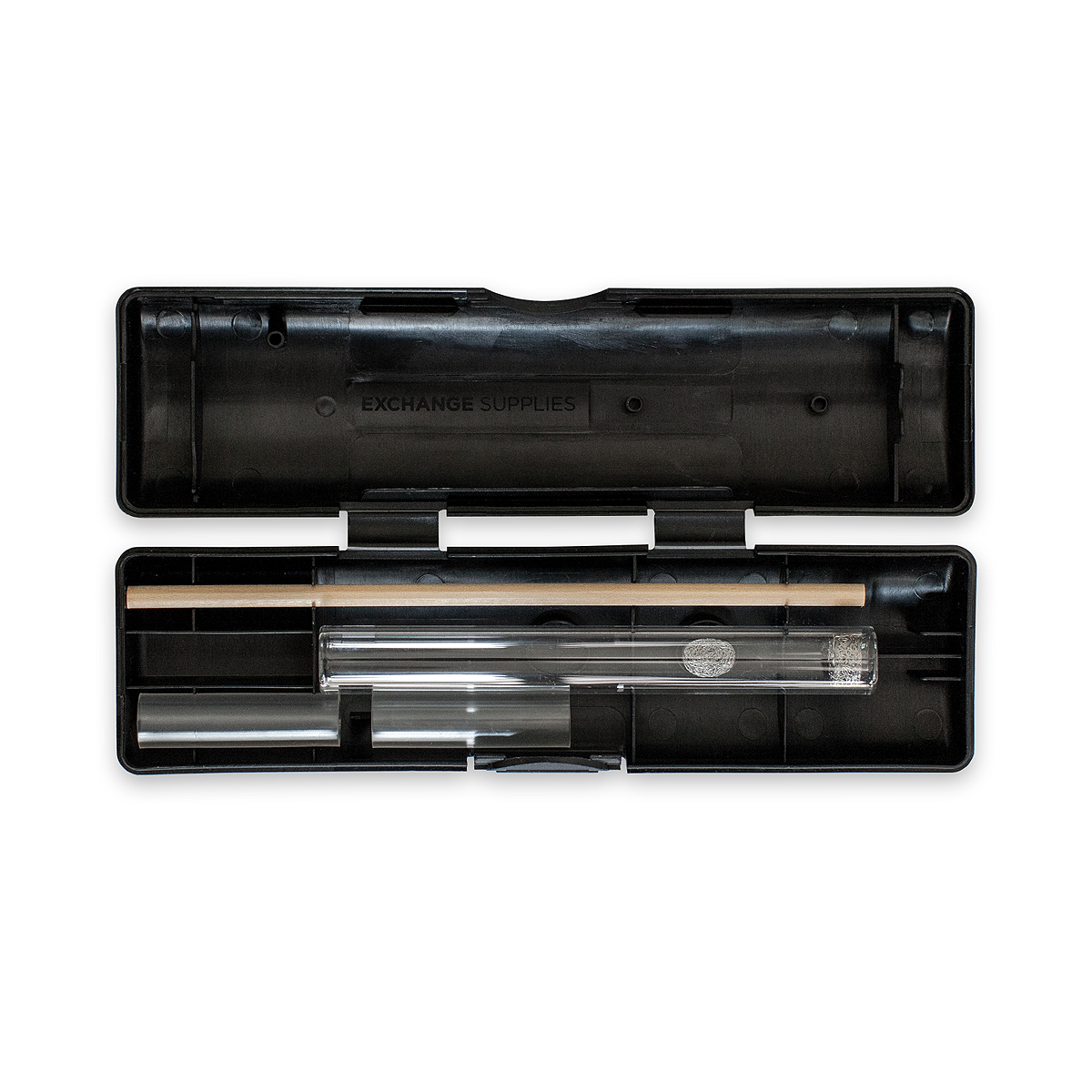 Terpan Long Pipe Kit: 1 Long Straight Pipe, 2 Gauzes, 2 Mouth Pieces  in a Plastic Case